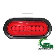 FOCO OVALADO LED ROJO BI-VOLTS TIPO HALO