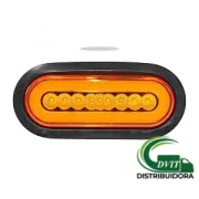 FOCO OVALADO LED AMBAR BI-VOLTS TIPO HALO