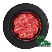 FOCO TROCHA LED 2 1/2 PULG ROJO 12 Y 24 VOLTS