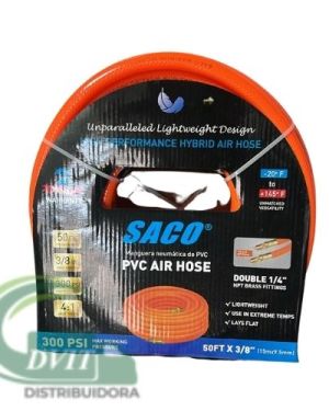 MANGUERA NEUMÁTICA DE PVC 50 PIES X 3/8»