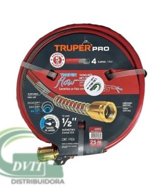 MANGUERA TRUPER 4 CAPAS SUPER REFORZADA 1/2 X 50